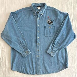 VTG Union Line Dr Seuss Read Across America NEA Denim Button Down Sz XXL Retro